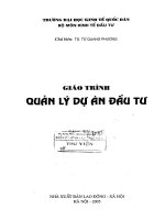 Giáo trình quản lý dự án đầu tư