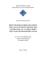 phân tích hoạt động huy động vốn tại ngân hàng thương mại cổ phần đầu tư và phát triển việt nam chi nhánh kiên giang