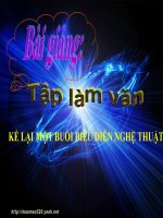 Bài giảng tiếng việt 3 tuần 23 bài tập làm văn   kể lại một buổi biểu diễn nghệ thuật 