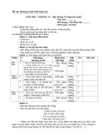 Chương trình sinh hoạt Sao nhi đồng mẫu tháng 10, tháng 11, tháng 12