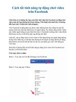 Cách tắt tính năng tự động chơi video trên facebook