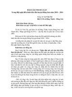 Bài báo cáo tham luận tại HN điển hình tiên tiến 5 năm Lê Văn Tài xã Đông Thi