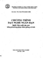 Nghề sản xuất cây con bằng phương pháp nhân giống vô tính