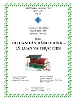 thi hành án hành chính  lý luận và thực tiển