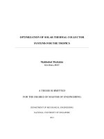 Optimization of solar thermal collector systems for the tropics 