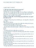 Soạn bài: Lựa chọn trật tự từ trong câu