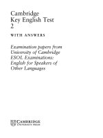 KET 2, test 1 tài  liệu anh văn
