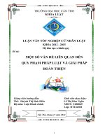 một số vấn đề liên quan đến quy phạm pháp luật và giải pháp hoàn thiện