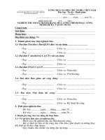 NGHIỆM THU HOÀN THÀNH HẠNG mục CÔNG TRÌNH HOẶC CÔNG TRÌNH để đưa vào sử DỤNG 