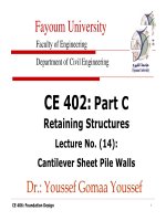 Trình tự tính toán Cọc ván thép  Sheet pile walls