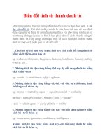 Biến đổi tính từ thành danh từ trong Tiếng anh