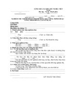 NGHIỆM THU nội bộ HOÀN THÀNH HẠNG mục CÔNG TRÌNH HOẶC CÔNG TRÌNH để đưa vào sử DỤNG 