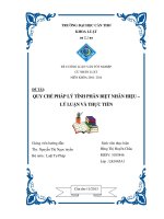 quy chế pháp lý tính phân biệt nhãn hiệu – lý luận và thực tiễn