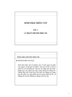 bài giảng sinh thái nhân văn chương 1