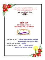 DỰ THI dạy học THEO CHỦ đề TÍCH hợp  môn sinh học 9 vai trò của môi trường và tài nguyên thiên nhiên đối với đời sống con người 