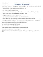 Kỹ năng học tốt tiếng anh