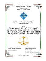 nghiên cứu một số hoạt động tố tụng hình sự đối với người làm chứng chưa thành niênthực tiễn áp dụng và giải pháp hoàn thiện