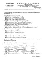 Đề thi ĐH môn Tiếng anh chọn lọc