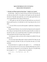 MỘT số mô HÌNH TUYẾN TUYẾN DÙNG TRONG PHÂN TÍCH KINH tế 