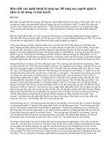 Mối quan hệ giữa tâm và tài của người sáng tác văn chương