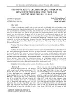 Tiền tố và hậu tố giữa nông dân trồng hoa công nghệ cao và nhà phân phối tại Đà Lạt