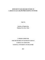 Efficient failure recovery in large scale graph processing systems 
