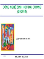 Bài giảng công nghệ sinh học đại cương full đại học nông nghiệp hà nội