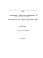 A further analysis of the causal link between abortion and crime 