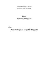 Phân tích nguồn cung bất động sản