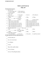 Test 1 Lets go Tiếng anh