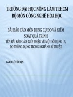 Giới thiệu về một số dụng cụ đo thông dụng trong nghành kĩ thuật