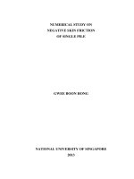 Numerical study on negative skin friction of single pile 