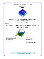 văn hóa công sở hành chính lý luận và thực tiễn