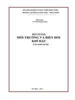 Giáo trình môi trường và biến đổi khí hậu