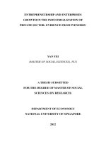 Entrepreneurship and enterprises growth in the industrialization of private sector  evidence from wenzhou 