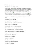 Một số câu hỏi thường ngày môn Tiếng anh