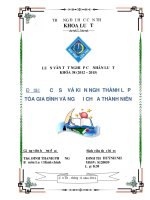 cơ sở và kiến nghị thành lập tòa gia đình và người chưa thành niên