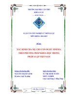 xác định cha mẹ cho con được sinh ra theo phương pháp khoa học trong pháp luật việt nam