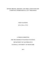 Option pricing, hedging and simulation with GPU under multidimensional levy processes 