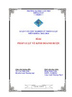 pháp luật về kinh doanh rượu