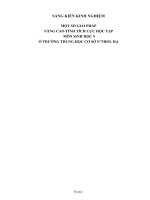 SKKN Một số giải pháp nâng cao tính tích cực học tập Sinh học 9 ở trường trung học cơ sở N’Thol Hạ