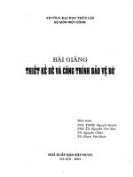Bài giảng thiết kế đê và công trình bảo vệ bờ