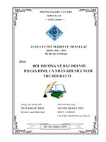 bồi thường về đất đối với hộ gia đình, cá nhân khi nhà nuớc thu hồi đất ở