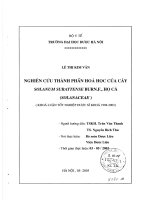 Nghiên cứu thành phần hóa học của cây solanum surattense burn f   họ cà ( solanaceae )