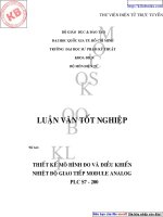 Thiết kế mô hình đo và điều khiển nhiệt độ giao tiếp module analog PLC s7   200 