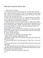 Hướng dẫn soạn bài : Khái quát lịch sử tiếng việt