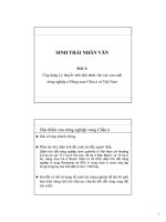 bài gảng sinh thái nhân văn chương 2 Ứng dụng Lý thuyết sinh thái nhân văn vào sản xuất nông nghiệp ở Đông nam Châu á và Việt Nam
