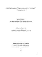 The relationship between mass media and secret intelligence 