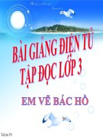 Bài giảng tiếng việt 3 tuần 23 bài tập đọc   em vẽ bác hồ 