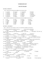 Bộ đề thi học sinh giỏi môn tiếng anh